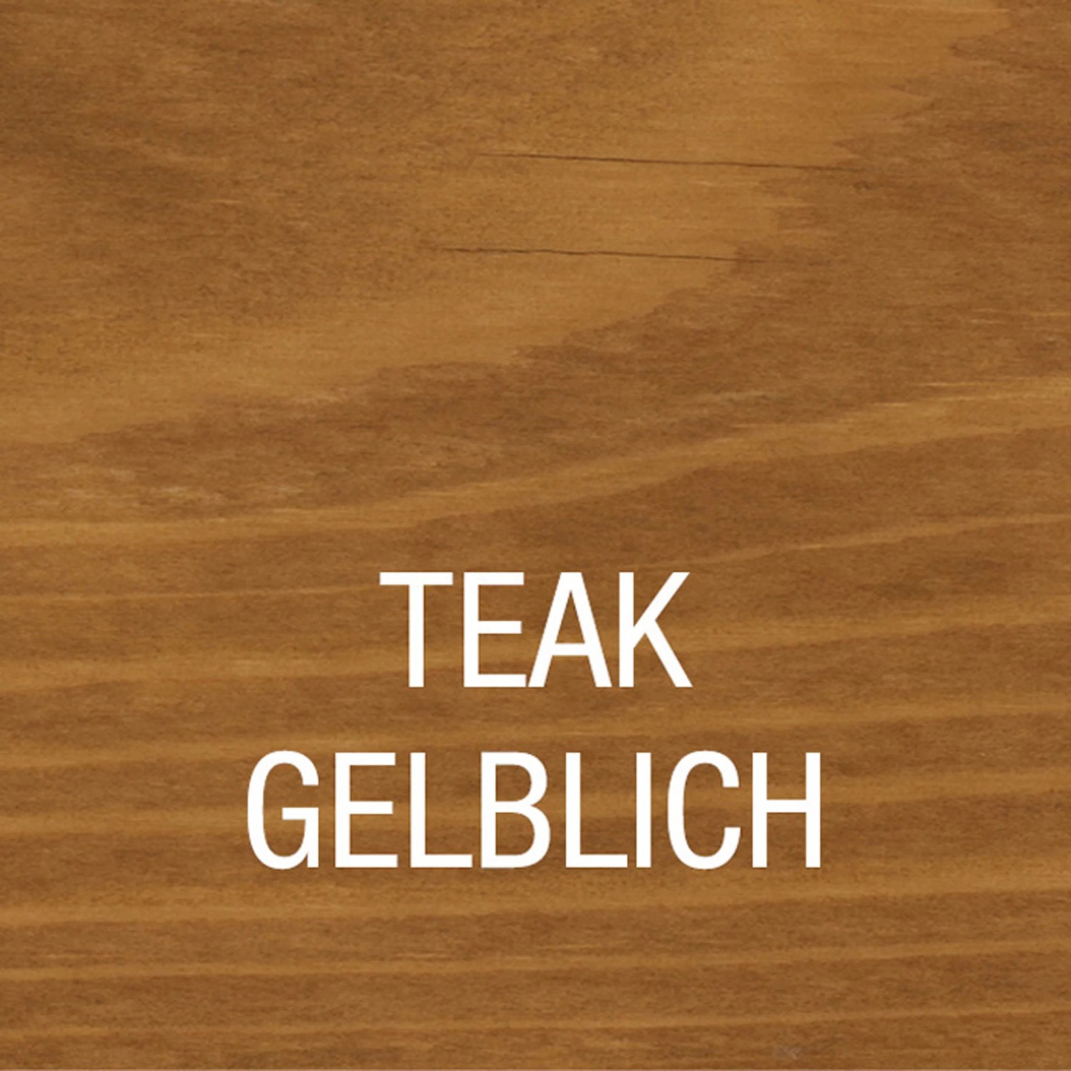 Farbmuster: Bondex Holzbeize Teak Gelb für Holz im Innenbereich.