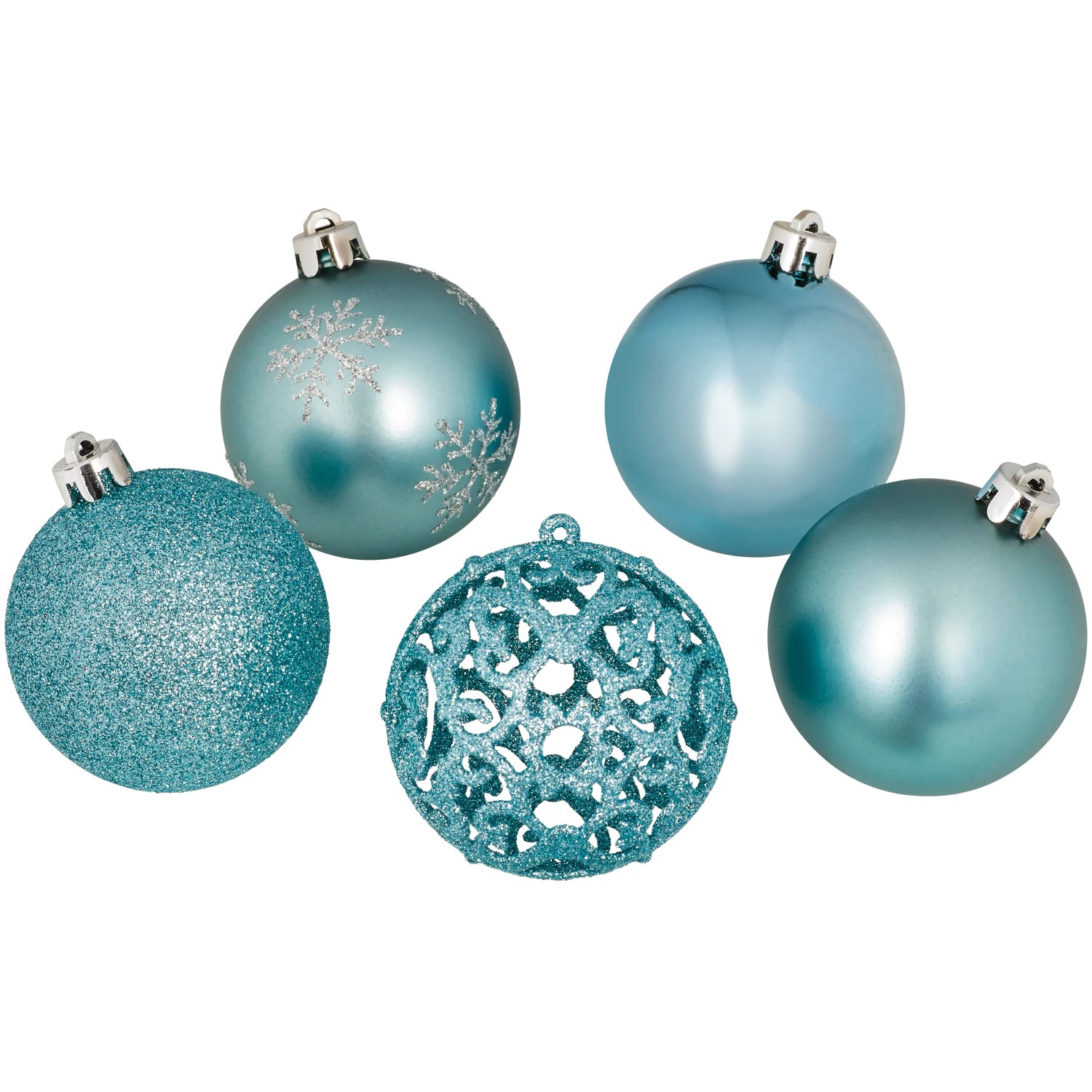 Weihnachtskugel-Set Kunststoff Ø 6 cm 25-teilig Eisblau