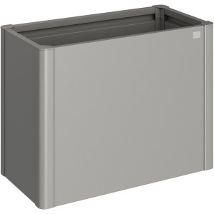 Biohort Hochbeet aus Metall, Quarzgrau-Metallic, 77x102x53cm. Ideal für Garten und Terrasse.