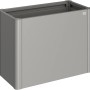 Biohort Hochbeet aus Metall, Quarzgrau-Metallic, 77x102x53cm. Ideal für Garten und Terrasse.