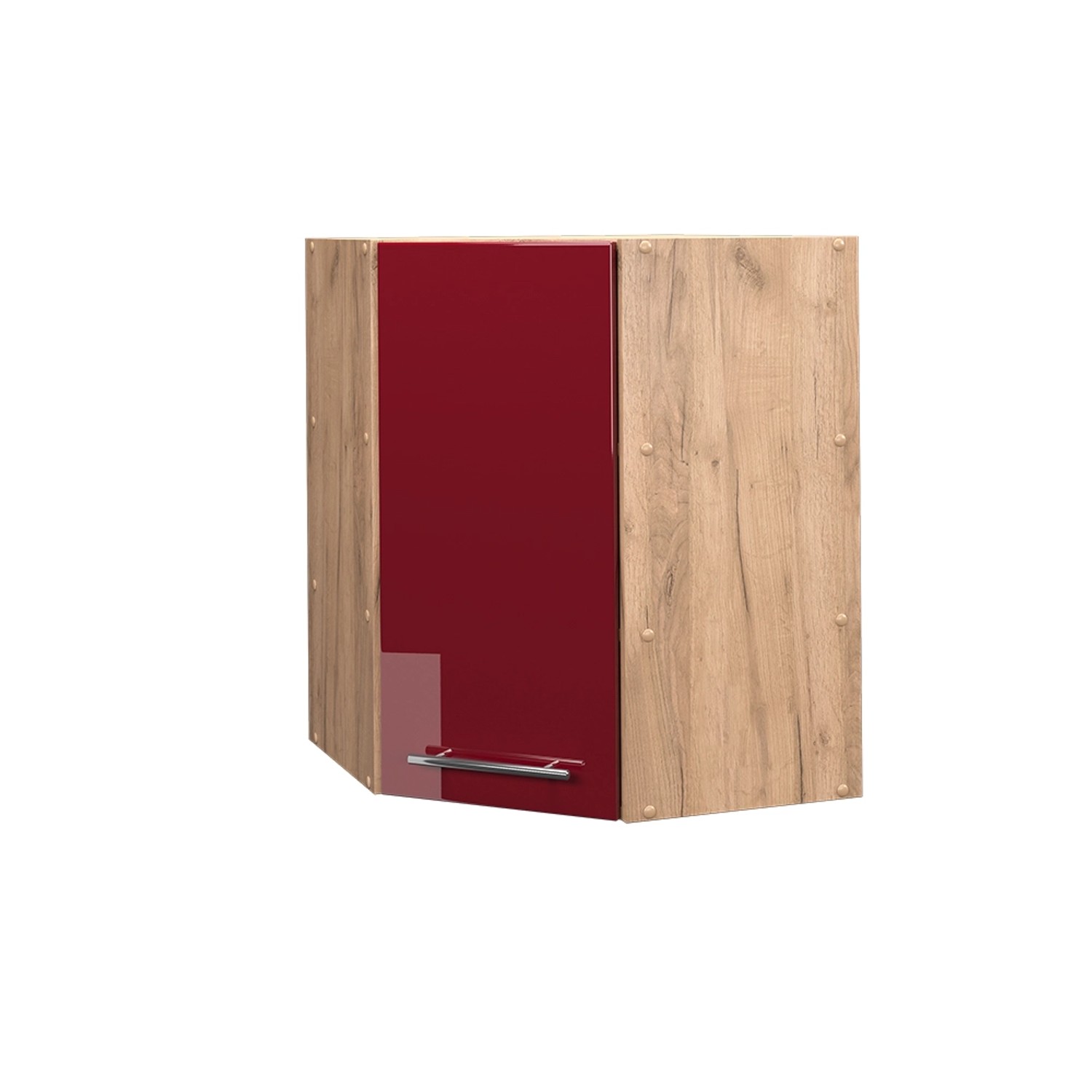 Vicco Eckhängeschrank Fame-Line Bordeaux Hochglanz/Goldkraft Eiche 57 cm