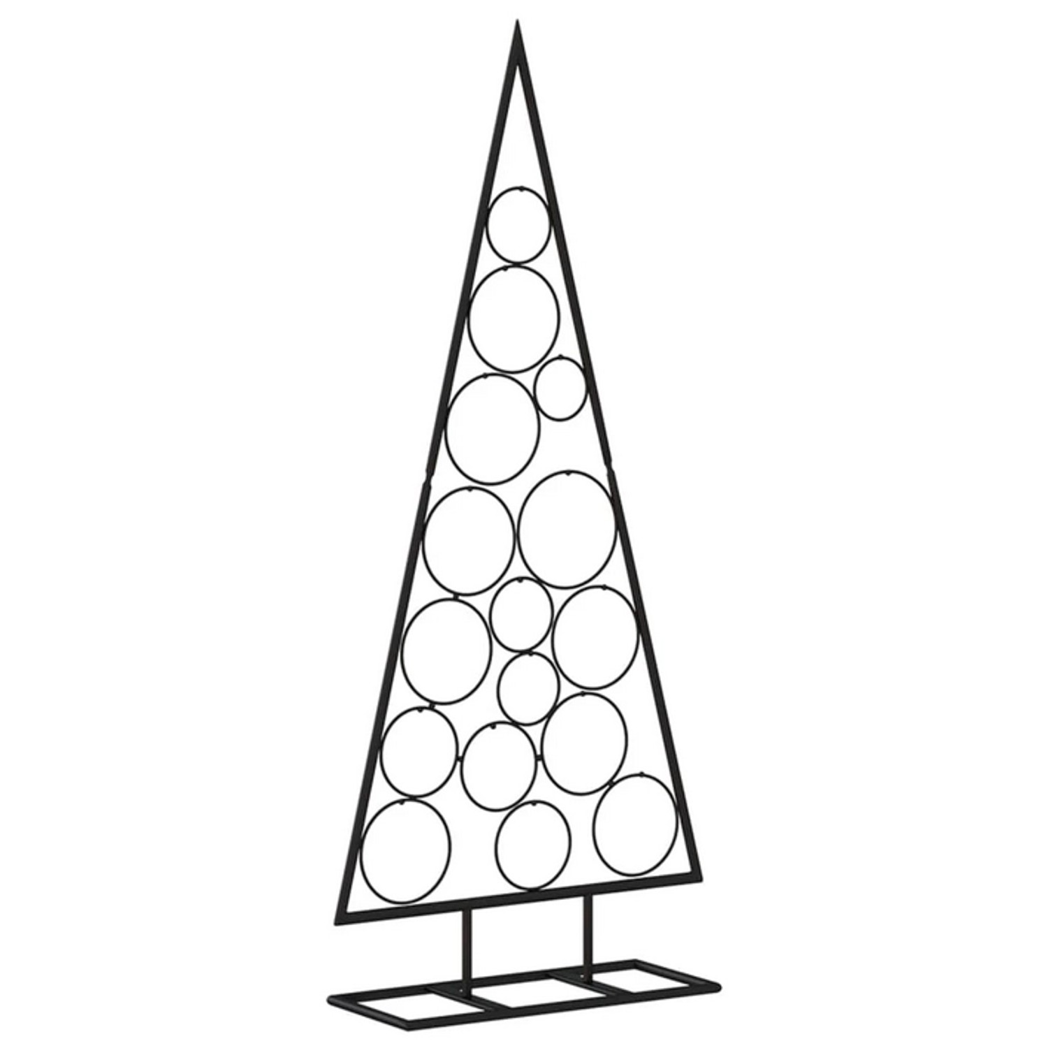 vidaXL Metall-Weihnachtsbaum für Dekorationen Schwarz 125 cm Modell 2