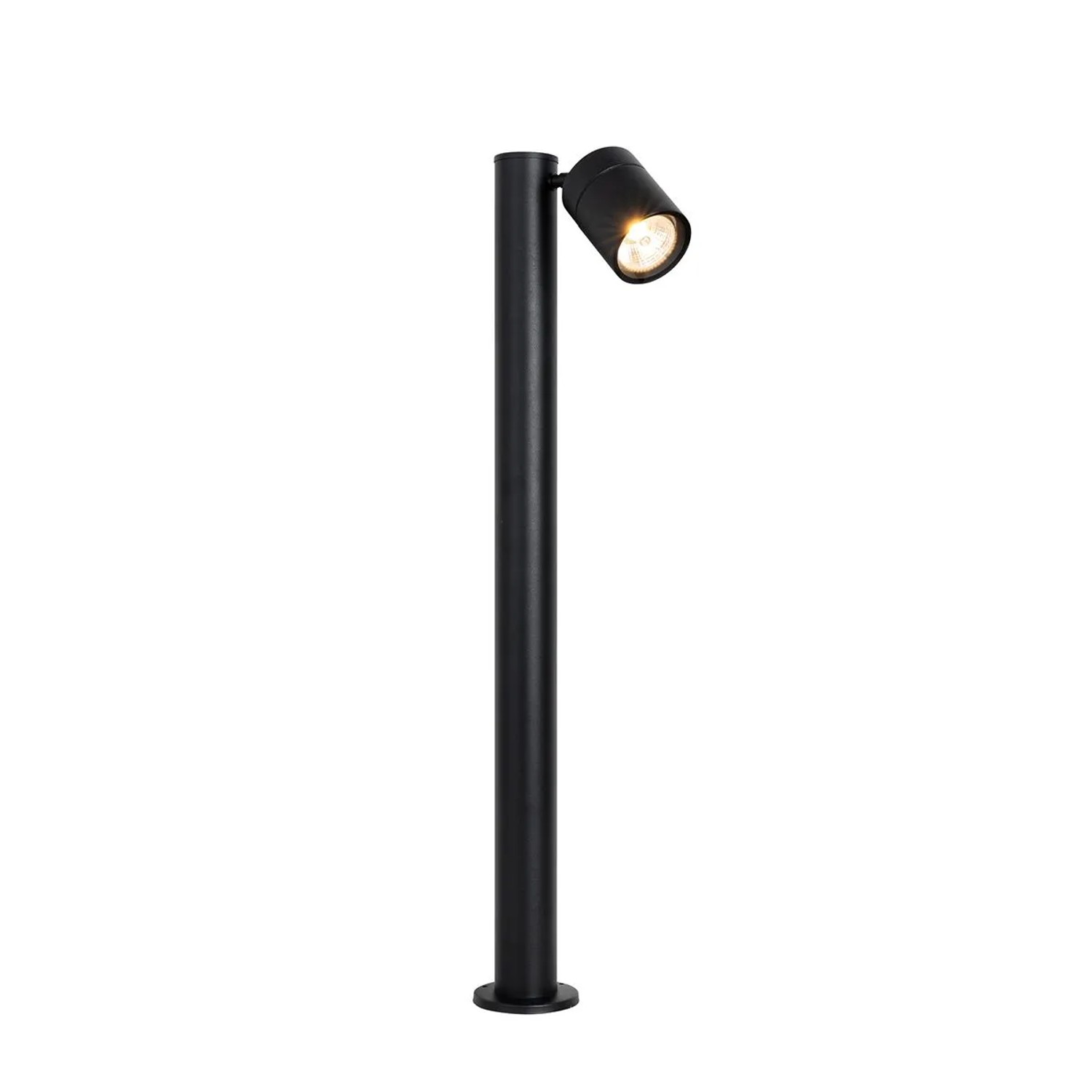 QAZQA Stehende Außenleuchte Schwarz 80 cm AR70 Verstellbar IP44 Solo