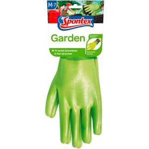 Spontex Garden Handschuhe Gr. 7, grüne Haushaltshandschuhe für Gartenarbeit.
