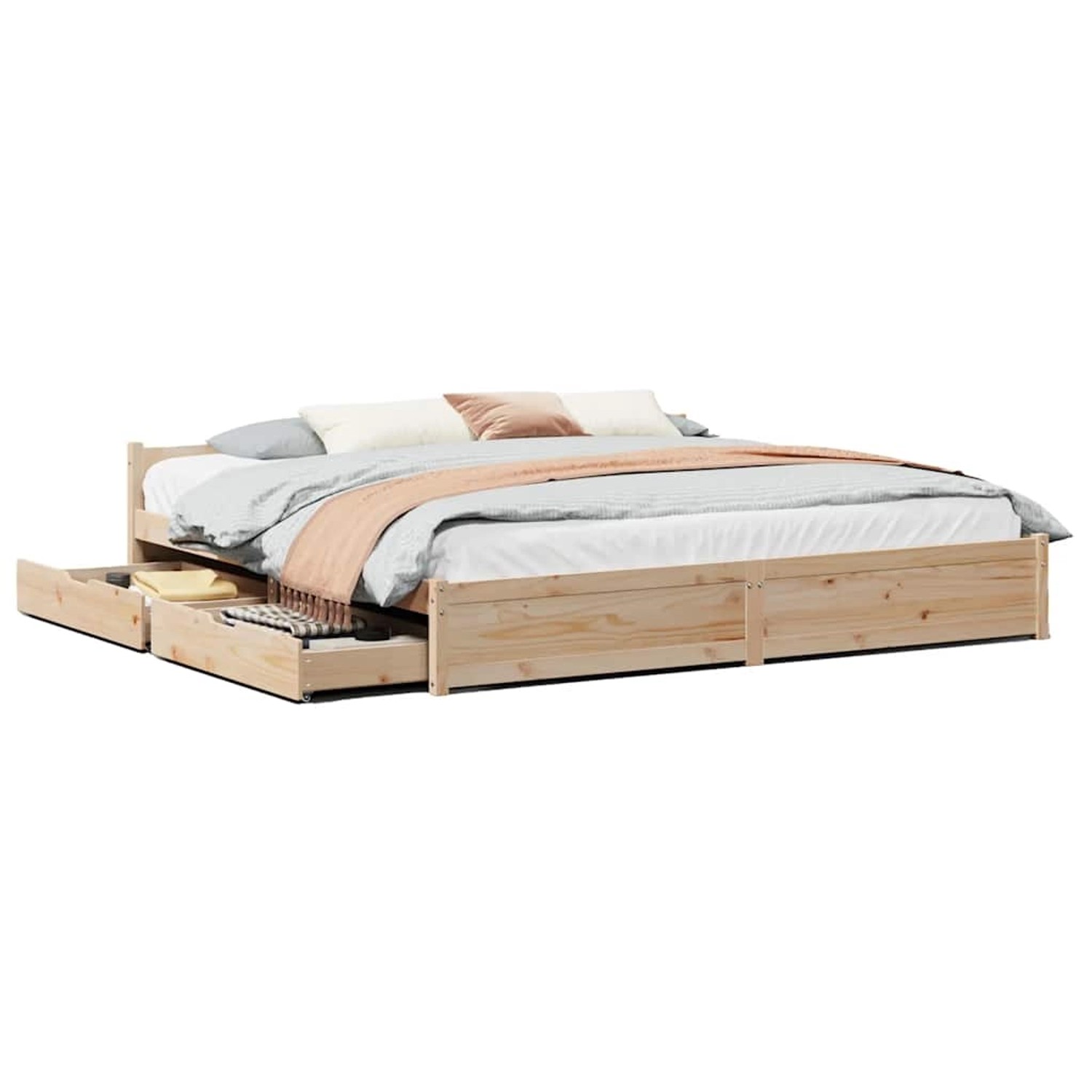 vidaXL Massivholzbett ohne Matratze 180x200 Kiefernholz 3301694 günstig online kaufen