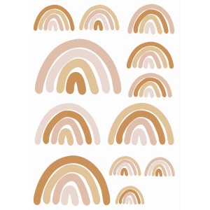 ESTAhome Wandtattoo Regenbogen in Terrakottarosa, selbstklebend für Kinderzimmer.