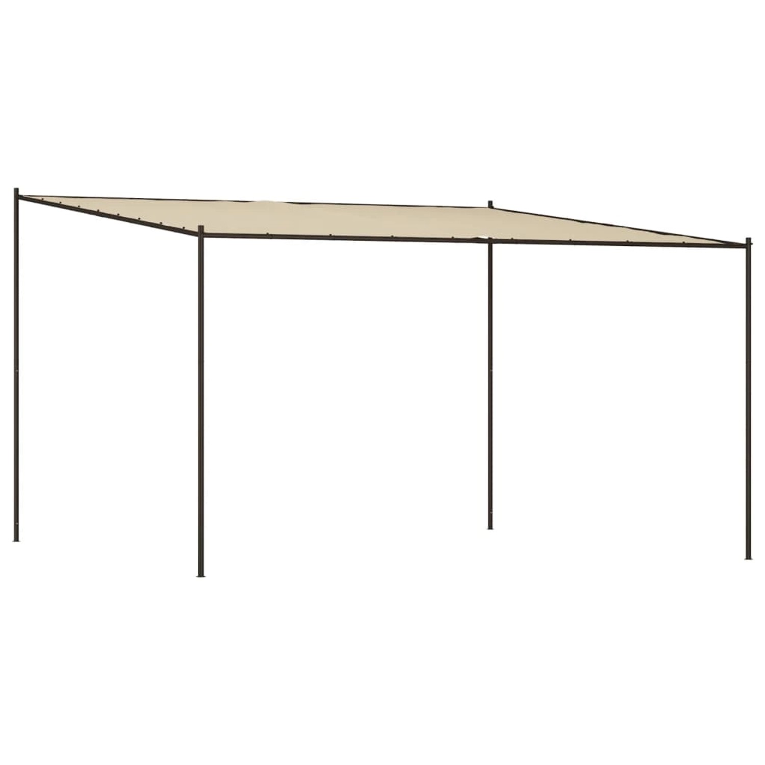 vidaXL Pavillon Beige 4x4 m 180 g/m2 Stoff und Stahl