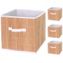 MCW Faltbox C21 4er-Set aus Bambus, ideal zur Aufbewahrung und als Regal-Einsatz.