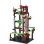 Fischer Kugelbahn Dynamic M mit Klangbauteilen, Kettenaufzug und verschiedenen Streckenelementen.