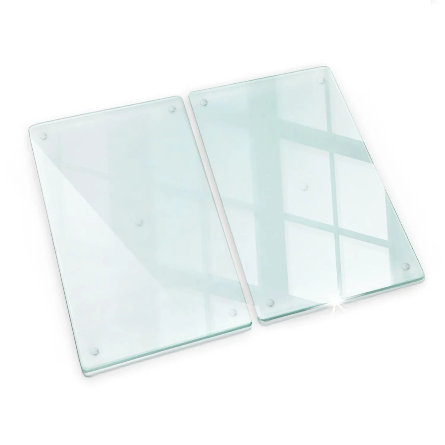 Wallfluent Herd Abdeckplatte Aus Glas Transparent 30x52 cm Herdplattenabdeckung Kochfeld Schutzplatte Für Küche