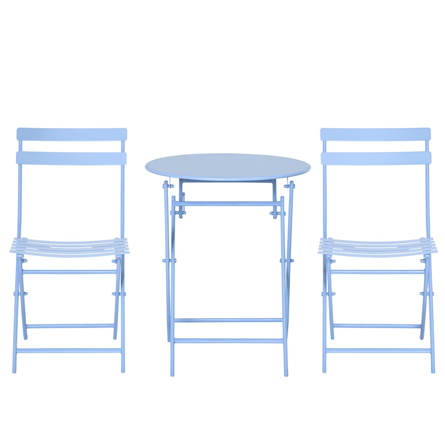 Outsunny Gartenmöbel-Set Metall 60L x 71H cm Hellblau günstig online kaufen