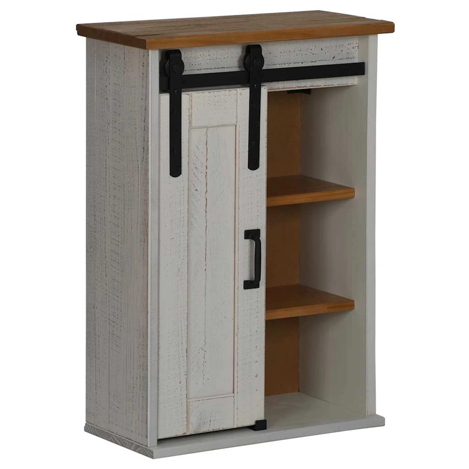 vidaXL Hängeschrank HALDEN mit Schiebetür Weiß 49x22,5x70 cm Kiefer 4018438 günstig online kaufen