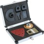 LUX Multitool-Set, 13-teilig im Alukoffer, Zubehör für Multifunktionswerkzeuge.