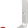 Wandhaken U-Profil aus Aluminium mit roter Gummikappe, Tragkraft 30 kg.