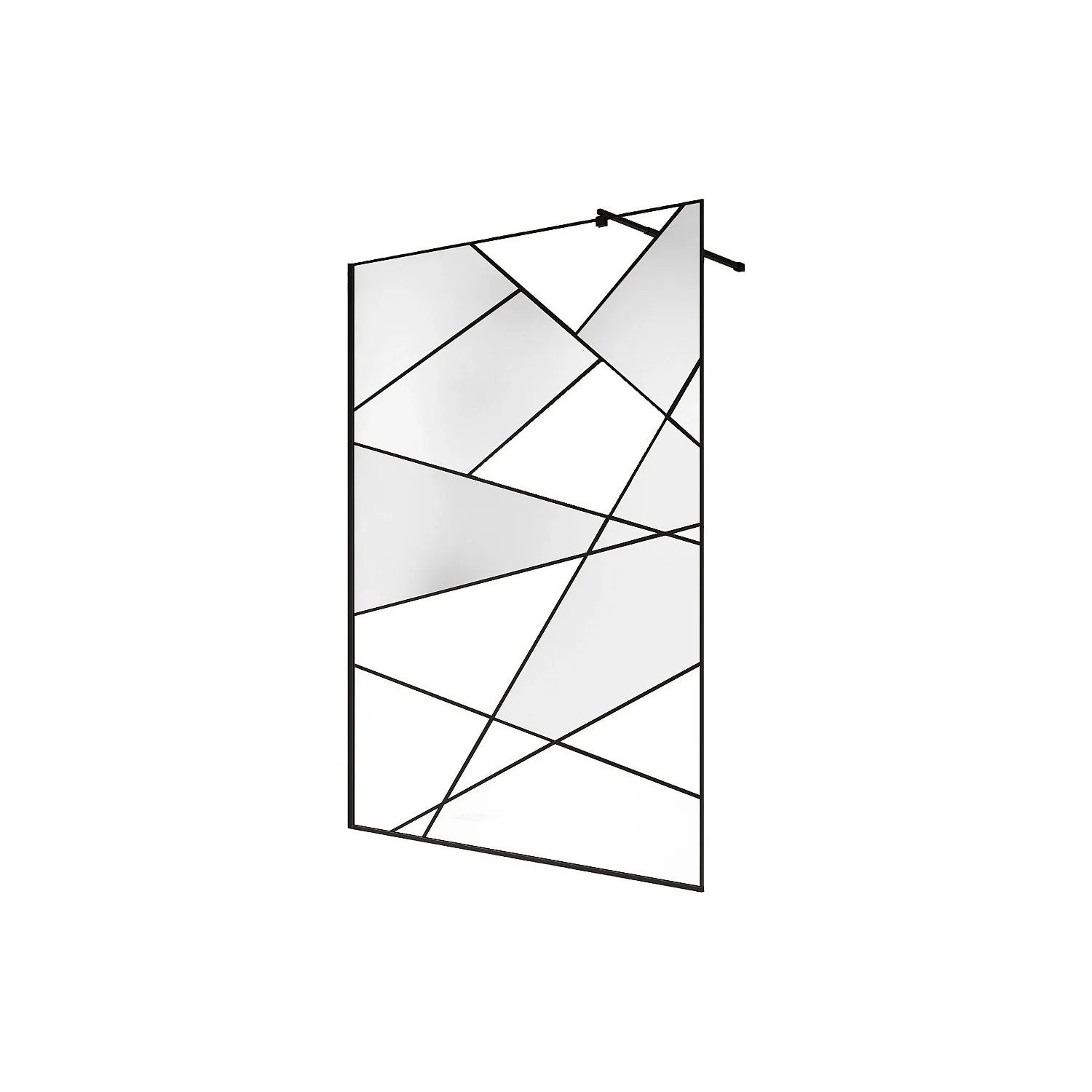 Vente-unique Duschwand Triseo Schwarz 140 cm
