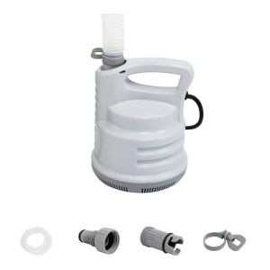 Bestway Tauchpumpe (80 W) mit Zubehör für Pools. Chlorresistente Elektro-Pumpe.