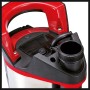 Detailaufnahme: Einhell GE-DP 7935 N-A ECO Schmutzwasserpumpe, Elektro-Pumpe mit rotem Tragegriff.