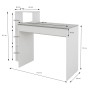 ML-Design Schreibtisch mit Regal, Beton-Optik, 110x72x40cm, Holz, weiß. Praktischer Computertisch für Büro und Arbeitszimmer.