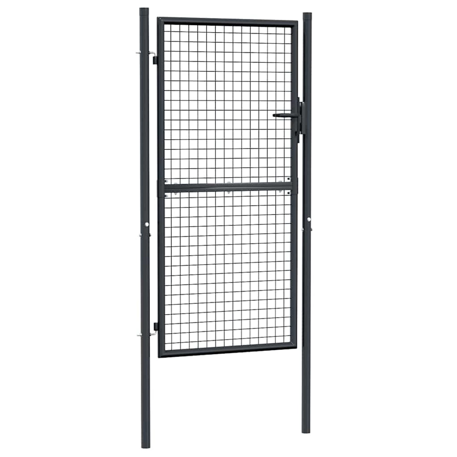 vidaXL Gitter-Gartentor Verzinkter Stahl 100 x 175 cm Grau 145774 günstig online kaufen