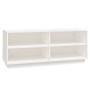 vidaXL Schuhregal Weiß 110x34x45 cm Massivholz Kiefer 813541