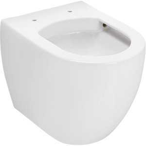 Schöner Wohnen Hänge-WC Antus, spülrandlos in Weiß. Wand-WC aus Keramik mit Tiefspüler.