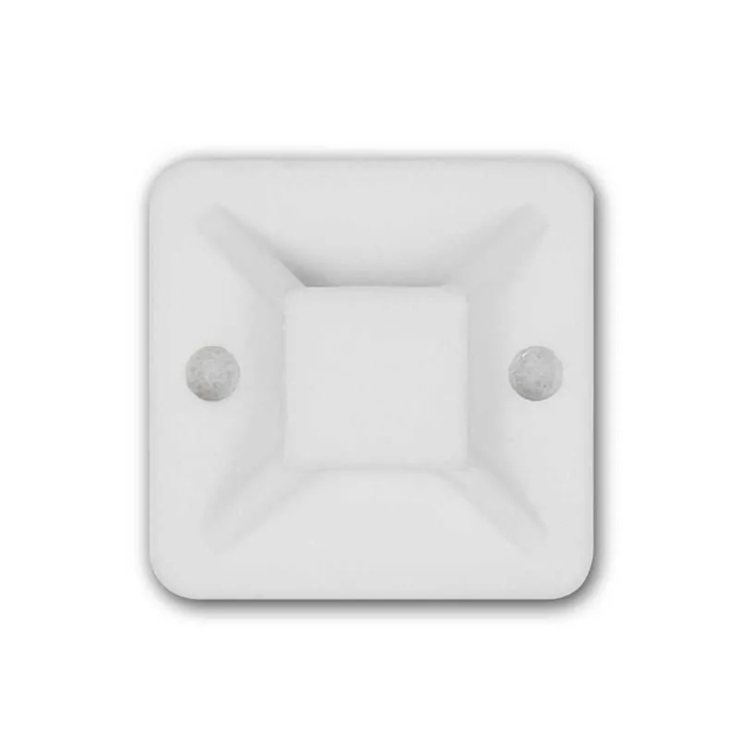 McPower Kabelsockel für Kabelbinder 20x20mm Weiß 10er Pack