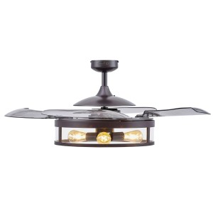 Schwarzer BEACON Deckenventilator Fanaway Classic 122 cm mit Beleuchtung und Fernbedienung.