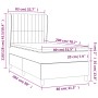vidaXL Boxspringbett Creme 80x200 cm mit Matratze und Kopfteil, Stoff
