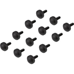 12 schwarze Fußkappen für Whitton Balkonmöbel-Set, Ersatzteile.