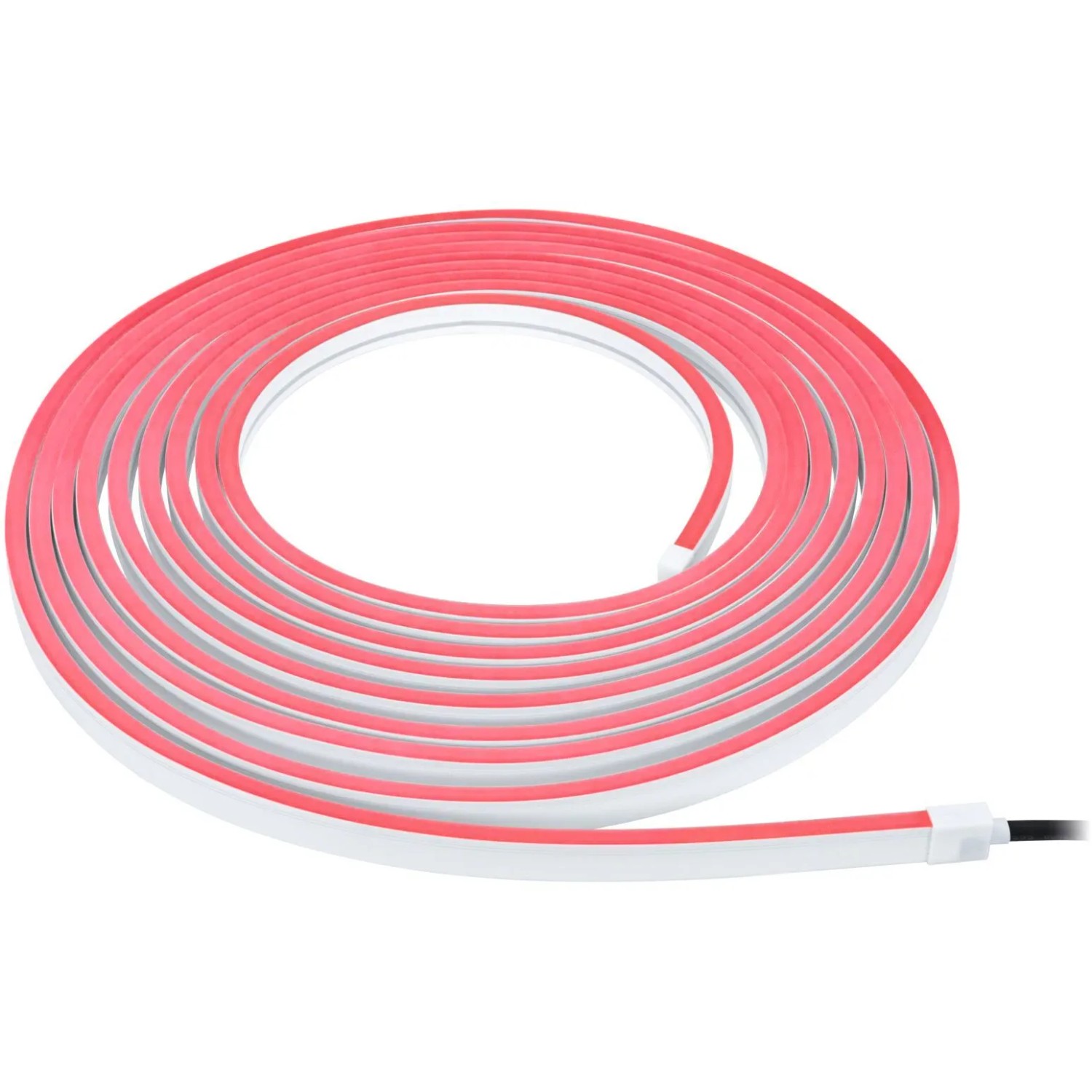 Aufgerollter Paulmann Outdoor LED Stripe Neon in Weiß und RGB, 10m, für Außenbeleuchtung.