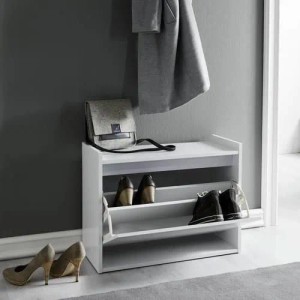 Bessagi Home Schuhkipper Mali Weiß MDF