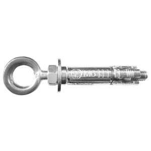 TOX Hakendübel Pirat Sven-O M10/60 verzinkt, Schwerlastdübel mit Öse für Beton und Vollbaustoffe.