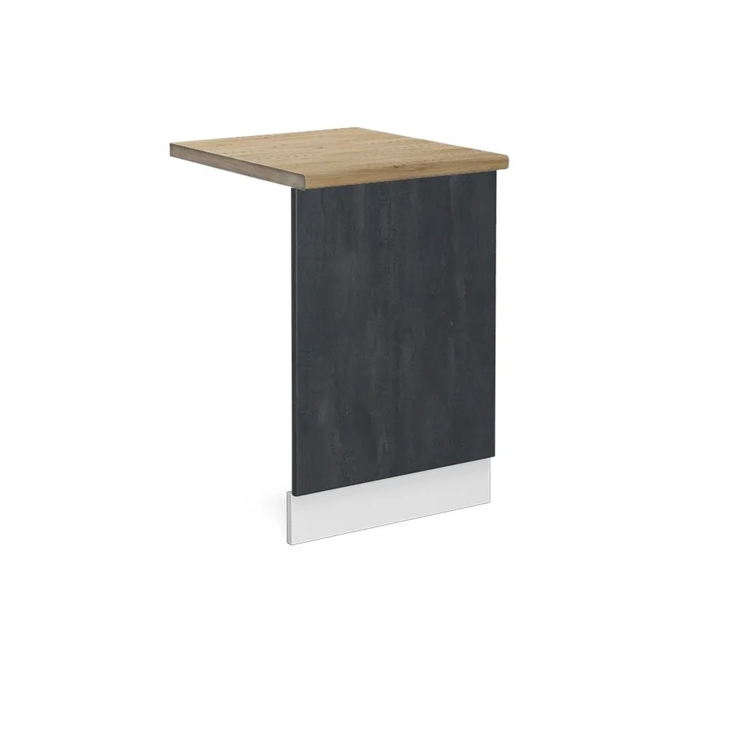 Vicco Frontblende R-Line Geschirrspüler Fronttür Schwarz Beton Weiß 45 cm AP Eiche