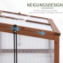 Outsunny Gewächshaus Dach aus Tannenholz & Polycarbonat, schräges Design für Regenablauf.