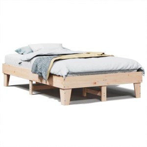 vidaXL Massivholzbett ohne Matratze 120x200 cm Kiefernholz 855358