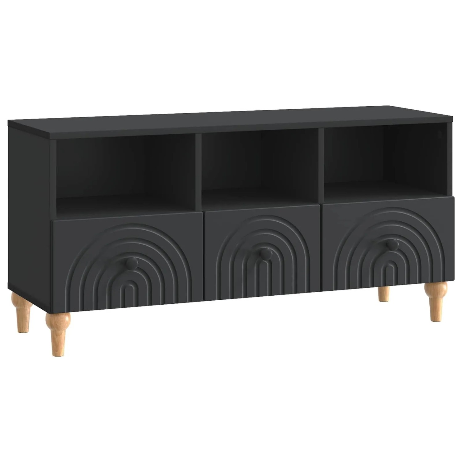 vidaXL TV-Schränk Schwarz 102 x 34,5 x 50 cm Holzwerkstoff 894216