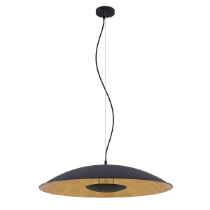 Lindby Pendelleuchte Narisara 9627746 Modern in Schwarz aus Metall 1-flammig E27 Wohnzimmerleuchte