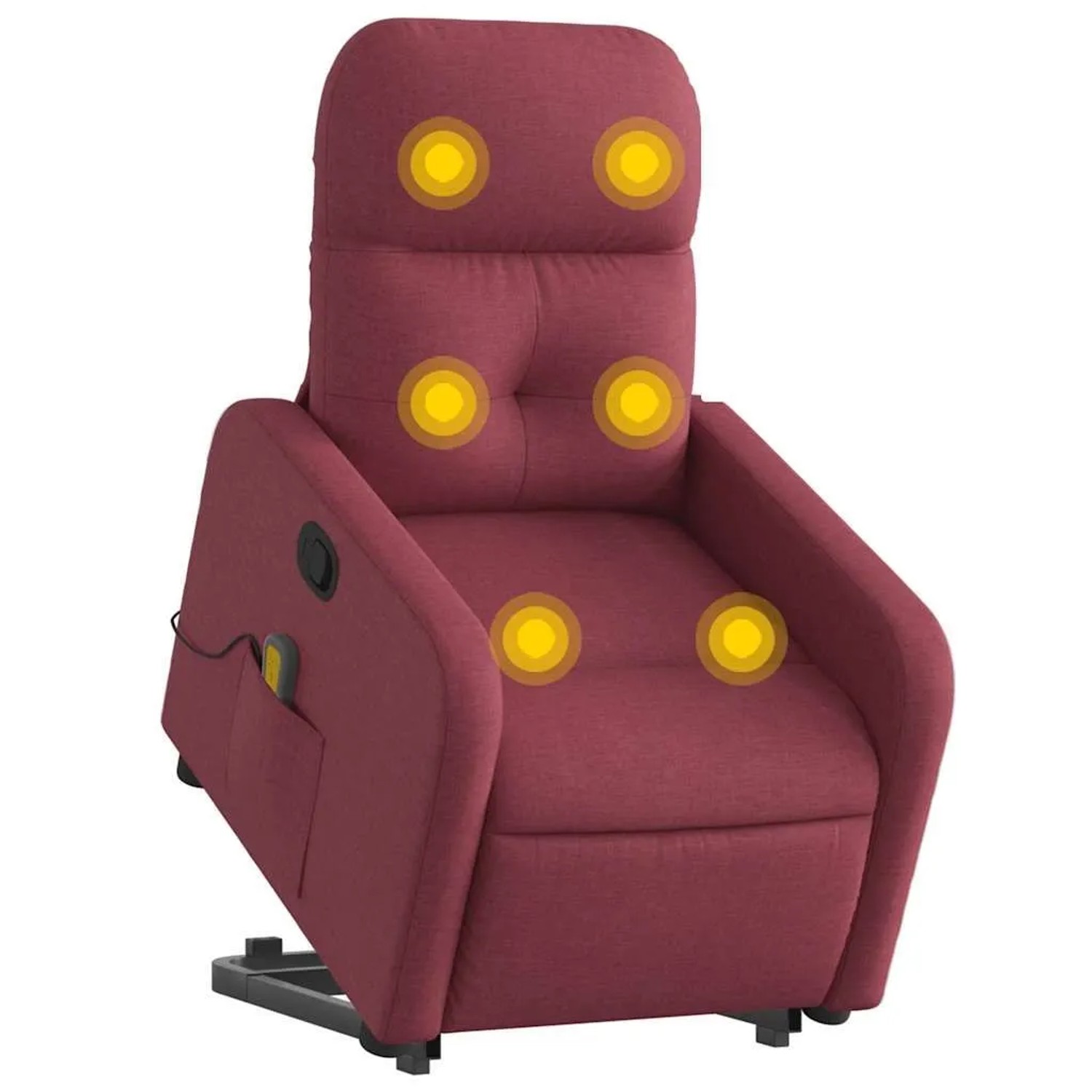 vidaXL Massagesessel mit Aufstehhilfe Weinrot Stoff 3206807 günstig online kaufen