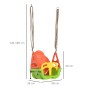 Outsunny 3-in-1 Babyschaukel mit verstellbarem Seil, orange, gelb und grün.