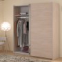 Parisot Kleiderschrank 2-Türig mit Spiegel in Jackson Eiche Schiebetürenschrank 178 x 203 cm Soft-Close Swing_3
