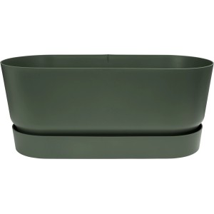 Elho Greenville Pflanzgefäß laubgrün, 80 cm, mit Rollen. Blumenkasten für den Außenbereich.