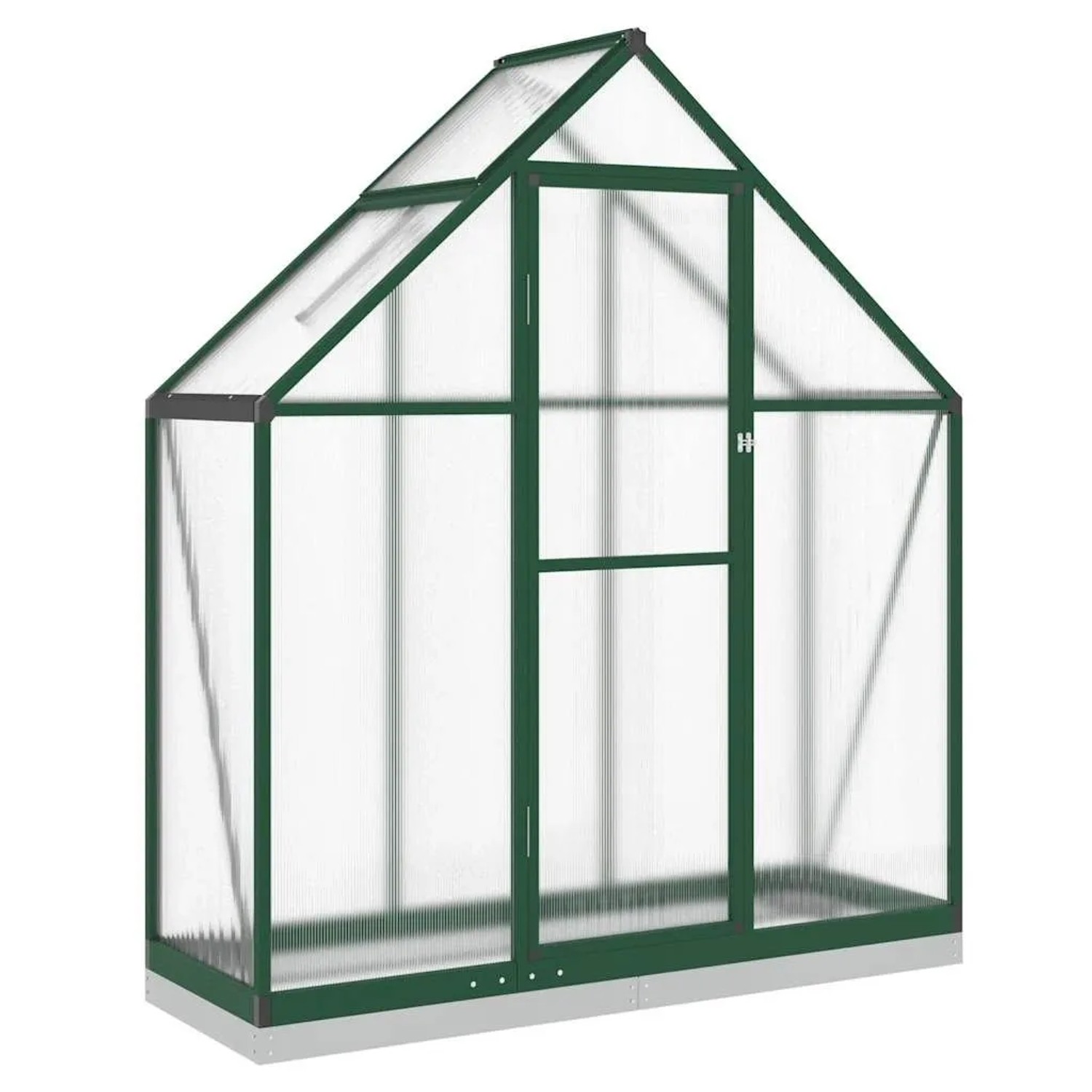 Furnicato Gewächshaus Mit Fundamentrahmen Grün 169x58x202 Cm Aluminimum