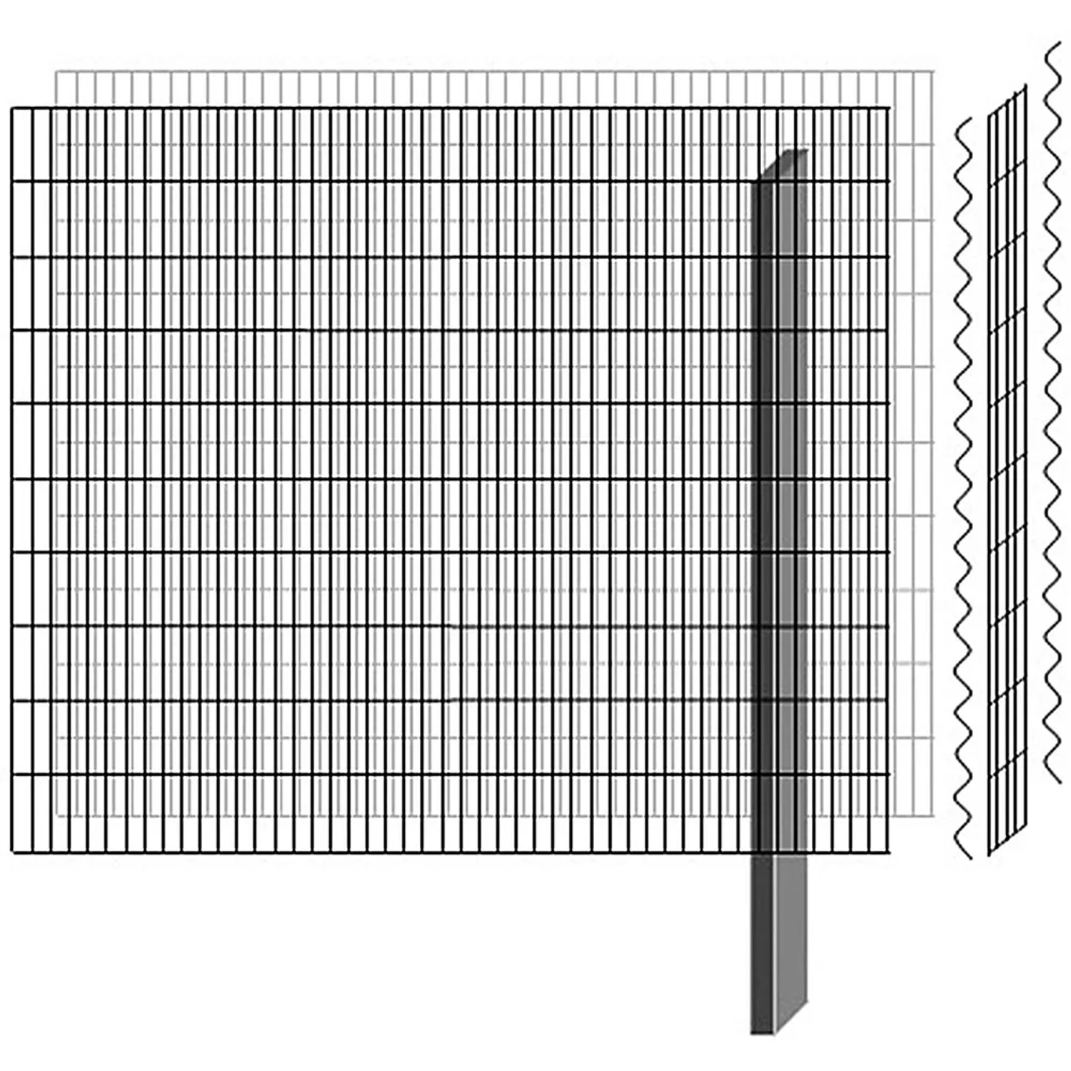 Bellissa Gabionen Mauersyst. paravento Verzinkt Erw.-Set 1978x120x2010mm