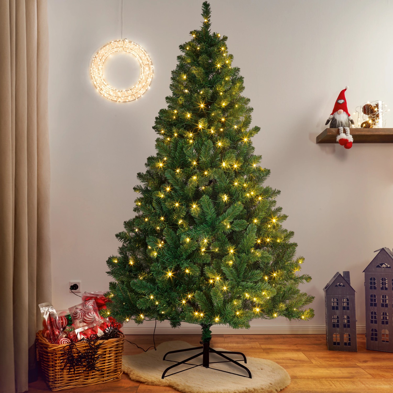 ast deko fenster DIY Tischset Weihnachten Ilex Handgestickt