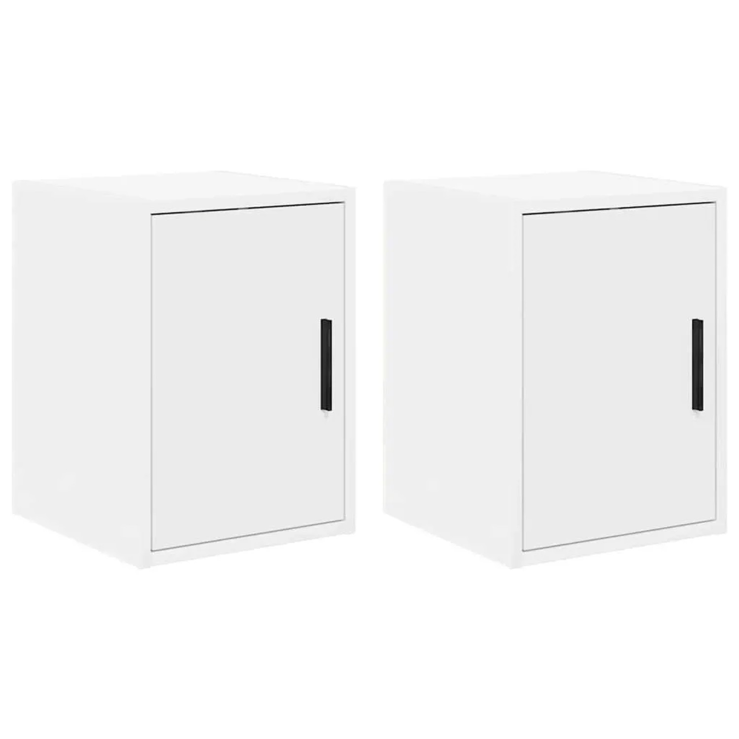vidaXL Garagen-Wandschränke 2 Stk Weiß Holzwerkstoff 860608