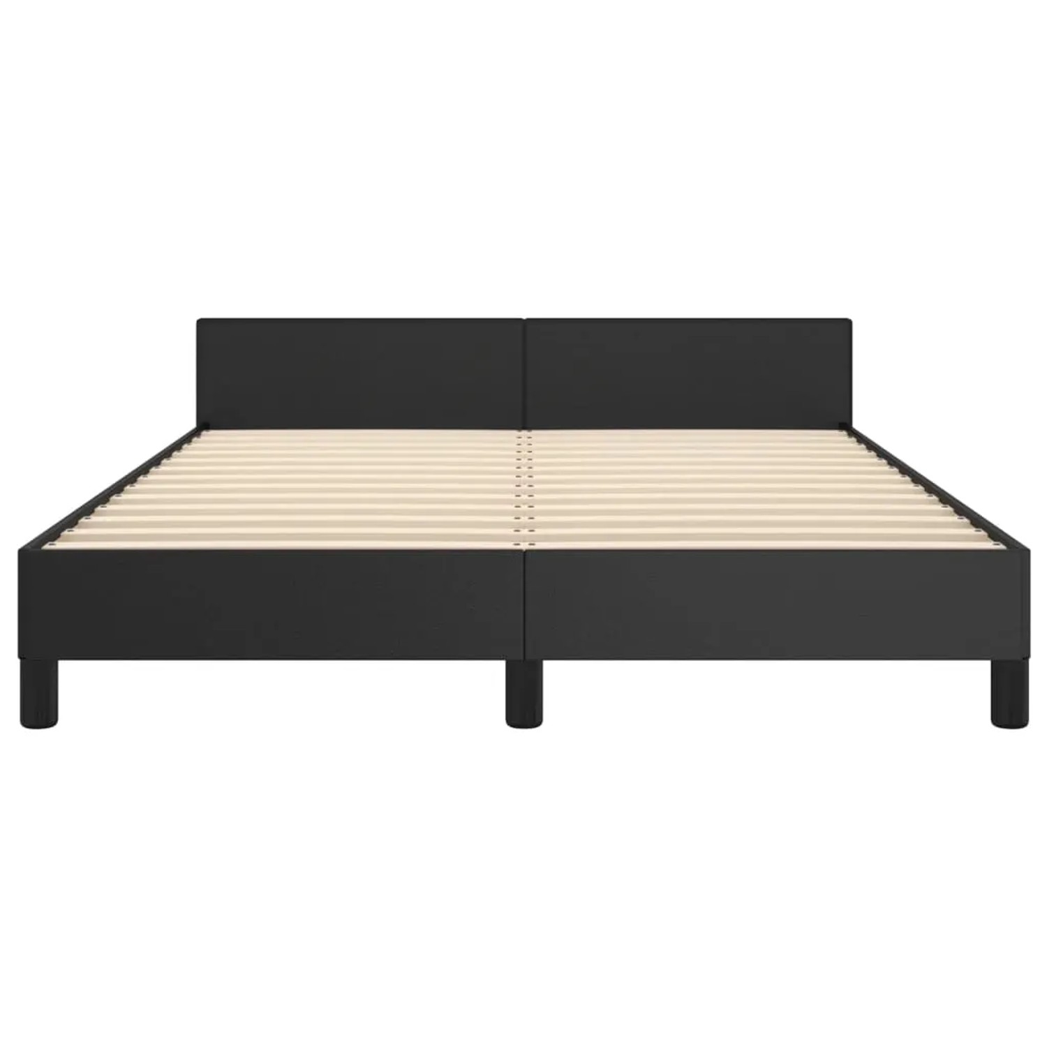 vidaXL Bettgestell 140x200 cm mit Kopfteil Schwarz Kunstleder kaufen bei OBI