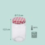 Relaxdays Einmachgläser 12er Set Glas Stahl Transparent Rot Weiß Twist-Off Luftdicht 12,5 cm x ø 7,5 cm 400 ml_4