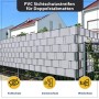 Graue Sekey PVC Sichtschutzstreifen am Doppelstabmattenzaun für mehr Privatsphäre im Garten.