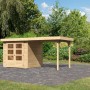 Karibu Express Gartenhaus Speedy A Set Naturbelassen 433 cm x 217 cm Anbaudach_16