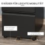 Vinsetto Rollcontainer mit 3 Schubladen Rädern Stahl Schwarz 39 x 48 x 60 cm_5